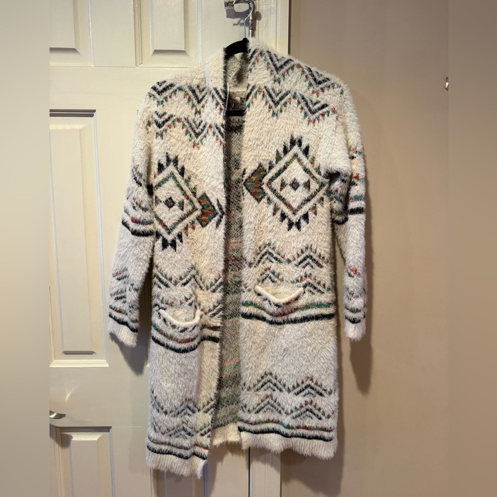 Women’s Takara Cozy Aztec Pattern Open-Front Cardigan Sweater